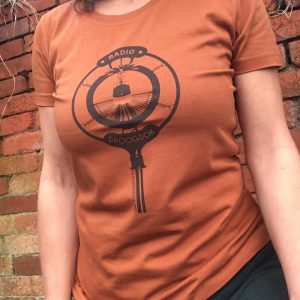 Brown on Roasted Orange women's fit t-shirt